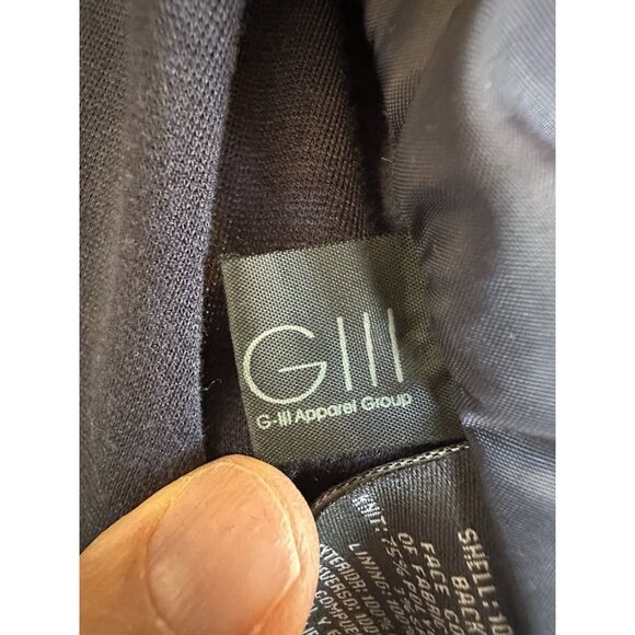 Kenneth Cole Reaction Navy Faux Leather Moto Jacket XL Stretch Designer - Picture 16 of 16